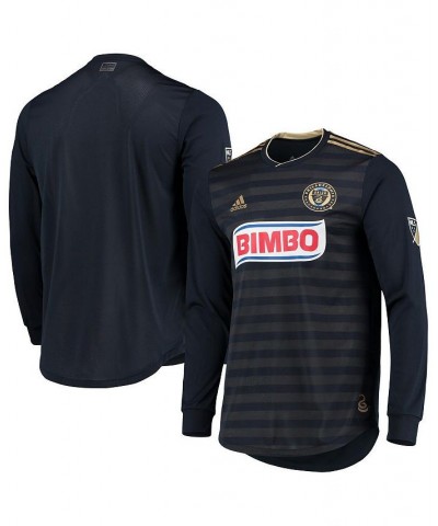 Men's Navy Philadelphia Union 2018 Away Authentic Long Sleeve Jersey $65.60 Jersey