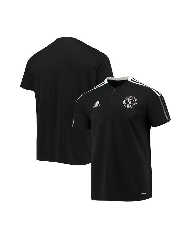 Men's Black Inter Miami CF Tiro Aeroready Polo $29.40 Polo Shirts