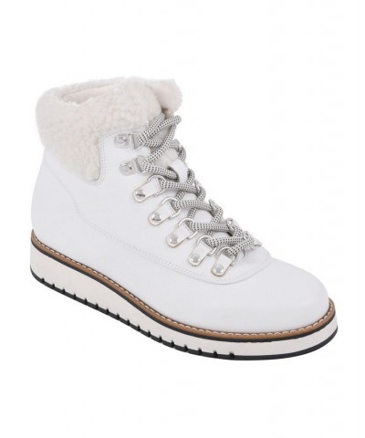 Women's Cozy Faux Shearling Booties White $19.17 Shoes