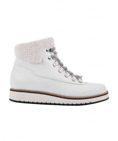 Women's Cozy Faux Shearling Booties White $19.17 Shoes