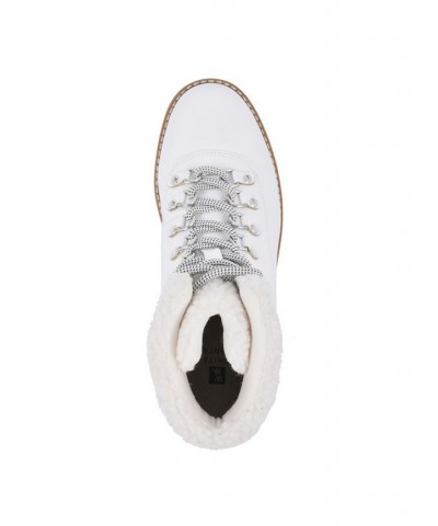 Women's Cozy Faux Shearling Booties White $19.17 Shoes