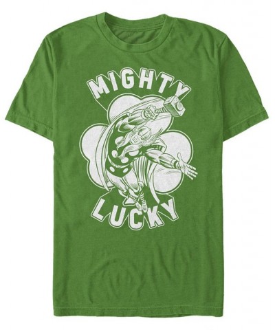 Men's Lucky Thor Short Sleeve Crew T-shirt Green $16.10 T-Shirts