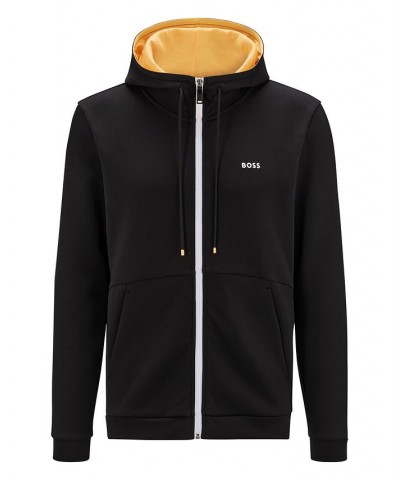 BOSS Men's Cotton-Blend Zip-Up Hoodie Black $85.68 Sweatshirt