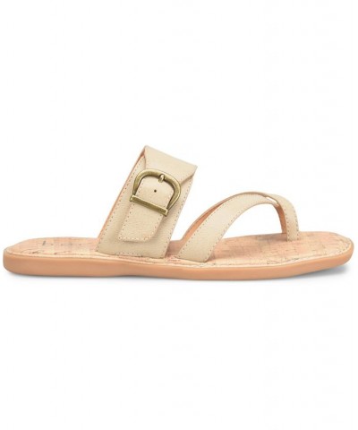 Women's Kelsee Comfort Flat Sandal Ivory/Cream $44.20 Shoes