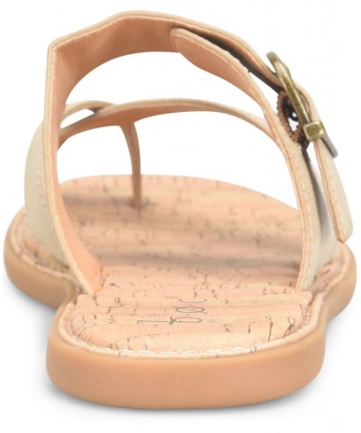 Women's Kelsee Comfort Flat Sandal Ivory/Cream $44.20 Shoes