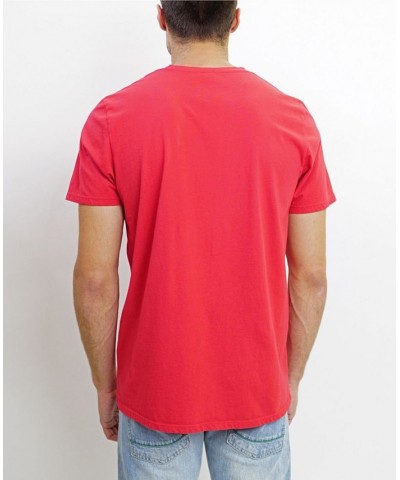 TMV002CJ Mens Cotton Jersey Short-Sleeve V-Neck T-Shirt Red $25.76 T-Shirts