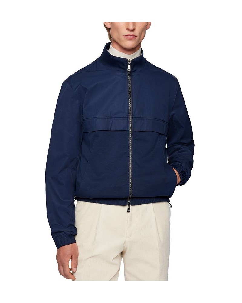 BOSS Men's Reversible Zip-Up Sweatshirt Blue $108.00 Sweatshirt