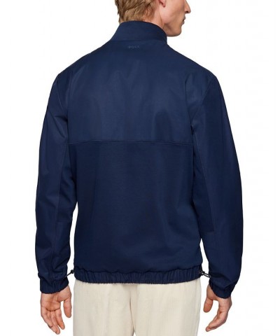 BOSS Men's Reversible Zip-Up Sweatshirt Blue $108.00 Sweatshirt