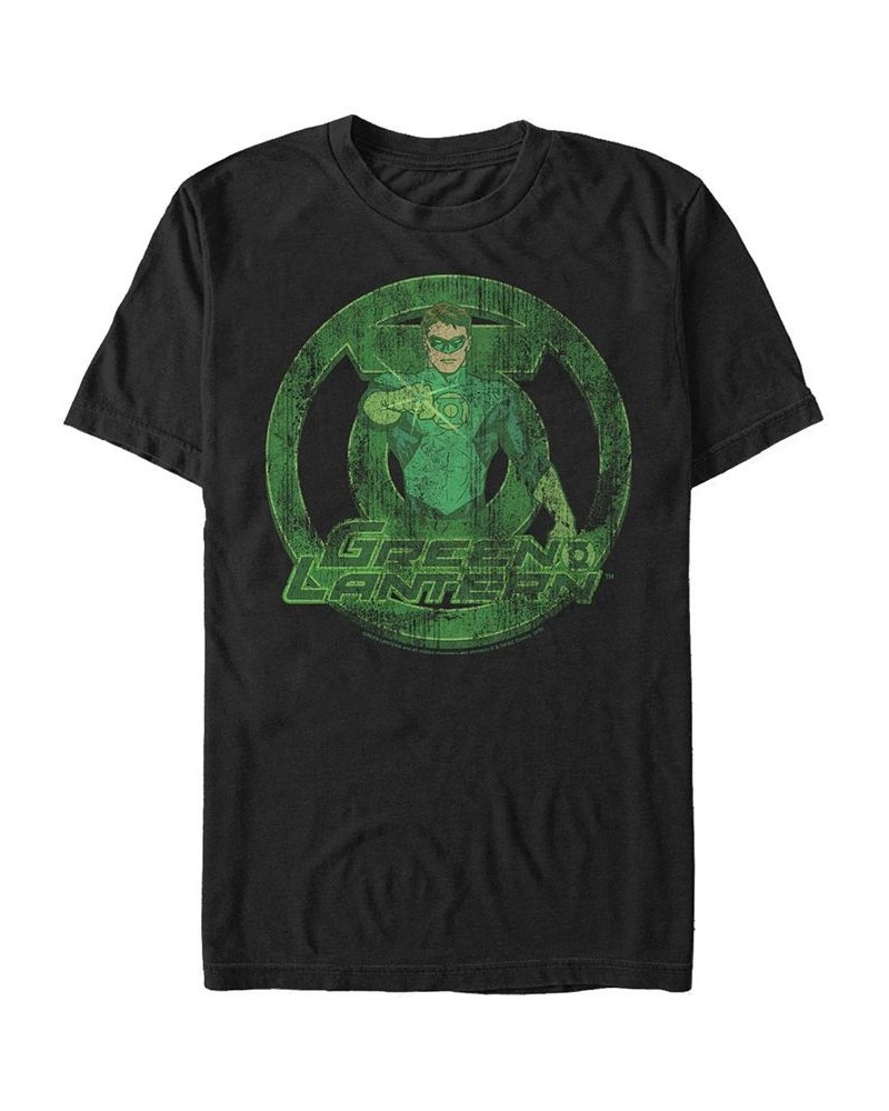 Dc Men's Green Lantern Distressed Portrait Logo Short Sleeve T-Shirt $20.99 T-Shirts