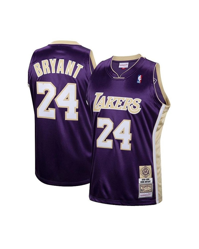 Men's Kobe Bryant Purple Los Angeles Lakers Hall of Fame Class of 2020 24 Authentic Hardwood Classics Jersey $123.95 Jersey