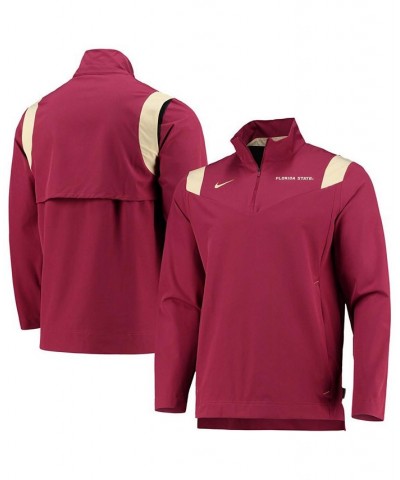 Men's Garnet Florida State Seminoles 2021 Team Coach Quarter-Zip Jacket $37.09 Jackets