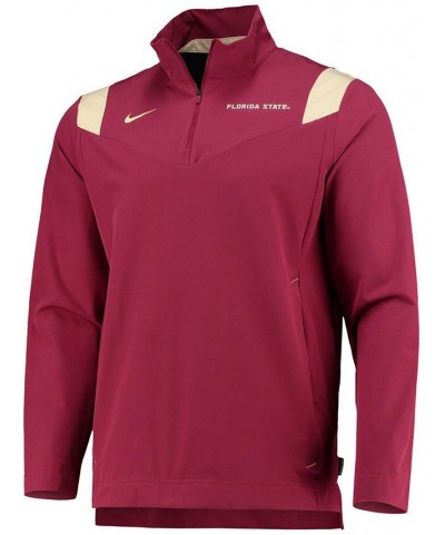 Men's Garnet Florida State Seminoles 2021 Team Coach Quarter-Zip Jacket $37.09 Jackets