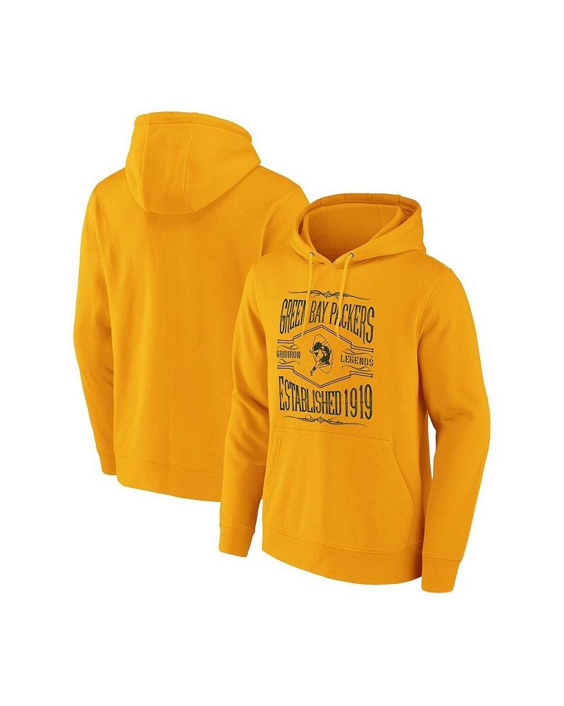 Men's Nfl X Darius Rucker Collection By Gold Green Bay Packers 2-Hit Pullover Hoodie $32.85 Sweatshirt