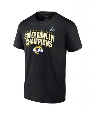 Men's Branded Black Los Angeles Rams Super Bowl LVI Champions Schedule T-shirt $15.20 T-Shirts