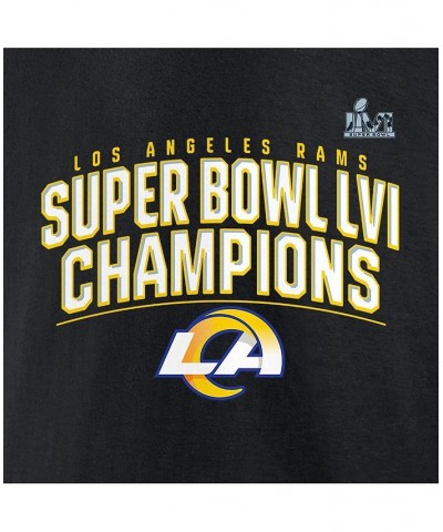 Men's Branded Black Los Angeles Rams Super Bowl LVI Champions Schedule T-shirt $15.20 T-Shirts