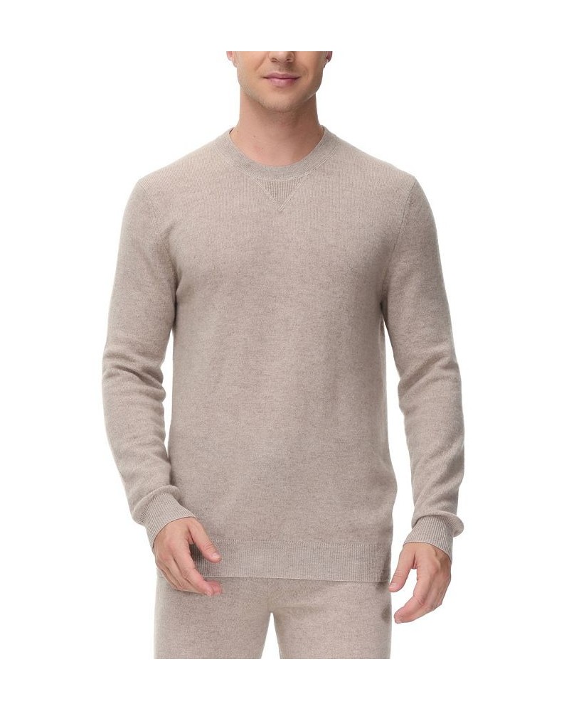 Men's Cashmere Lounge Sweatshirt Tan/Beige $53.90 Pajama