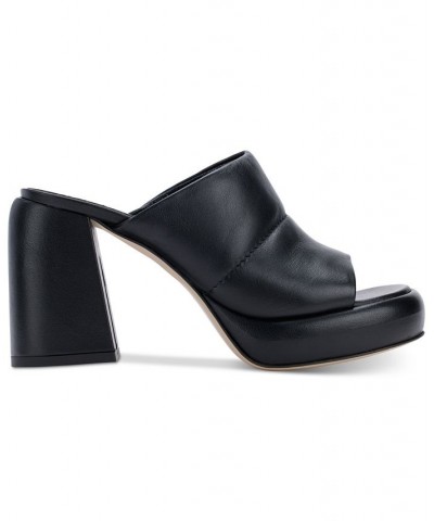 Women's Benedetta Slip-On Platform Sandals Black $47.68 Shoes