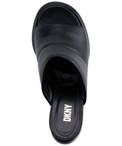 Women's Benedetta Slip-On Platform Sandals Black $47.68 Shoes