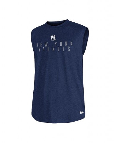 Men's Navy New York Yankees Team Muscle Tank Top $21.60 T-Shirts