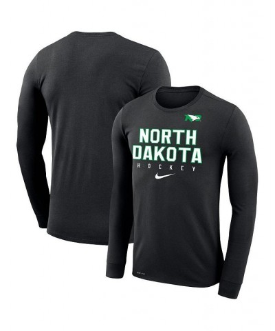 Men's Black North Dakota Hockey Legend Performance Long Sleeve T-shirt $26.49 T-Shirts