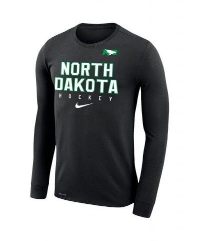 Men's Black North Dakota Hockey Legend Performance Long Sleeve T-shirt $26.49 T-Shirts