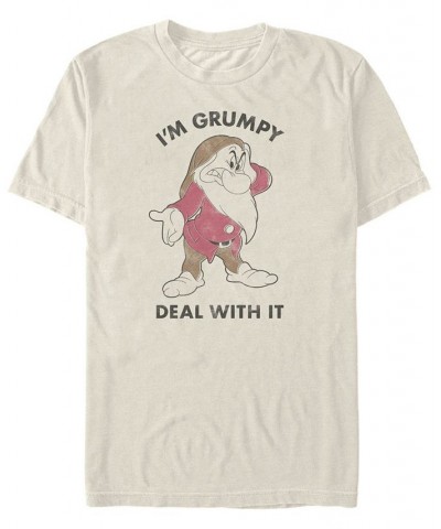 Disney Men's Snow White and the Seven Dwarfs I'm Grumpy Deal with it, Short Sleeve T-Shirt Tan/Beige $20.29 T-Shirts