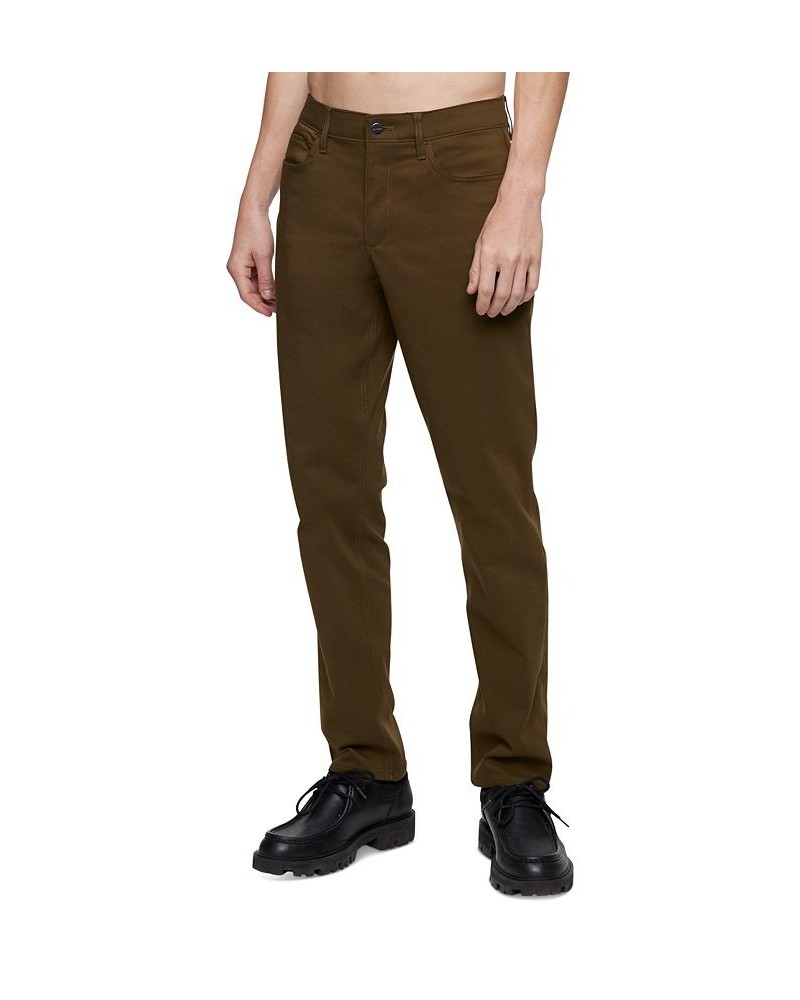 Men's CK Move 365 Slim-Fit Performance Stretch Pants Green $54.73 Pants