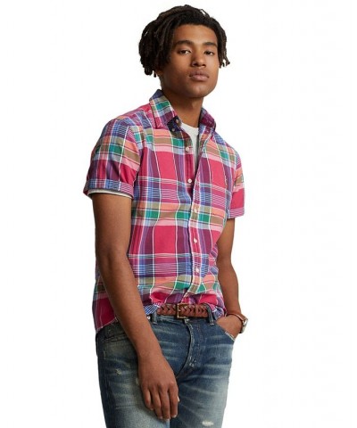 Men's Classic-Fit Plaid Oxford Shirt Multi $42.50 Shirts