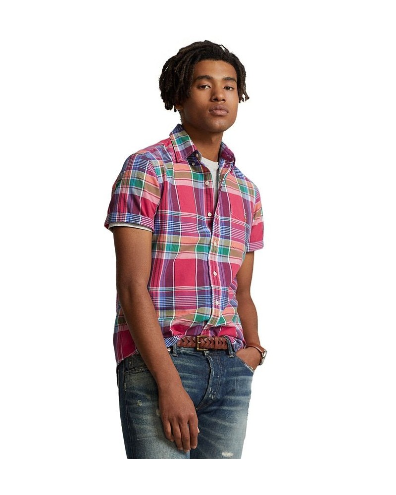 Men's Classic-Fit Plaid Oxford Shirt Multi $42.50 Shirts