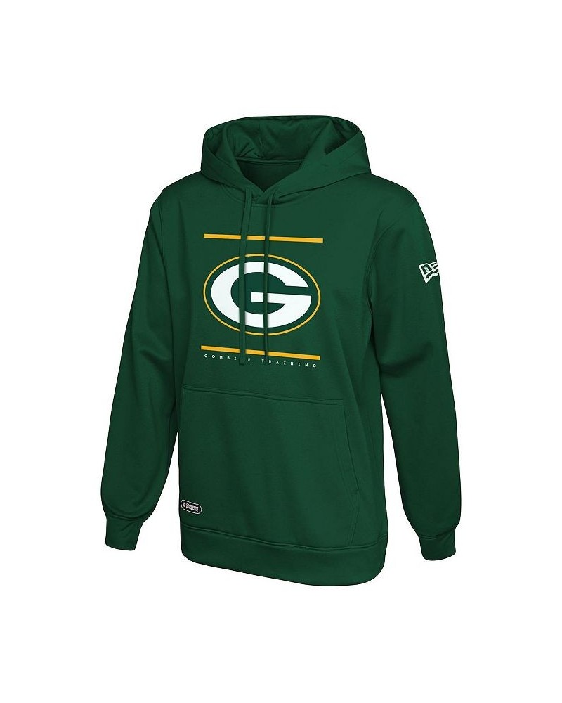 Men's Green Green Bay Packers Combine Authentic Split Defense Pullover Hoodie $40.00 Sweatshirt