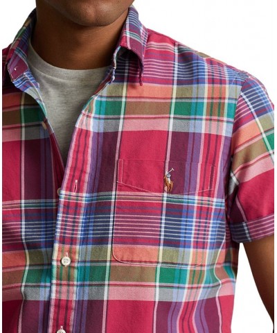 Men's Classic-Fit Plaid Oxford Shirt Multi $42.50 Shirts