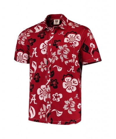 Men's Crimson Alabama Crimson Tide Floral Button-Up Shirt $28.70 Shirts