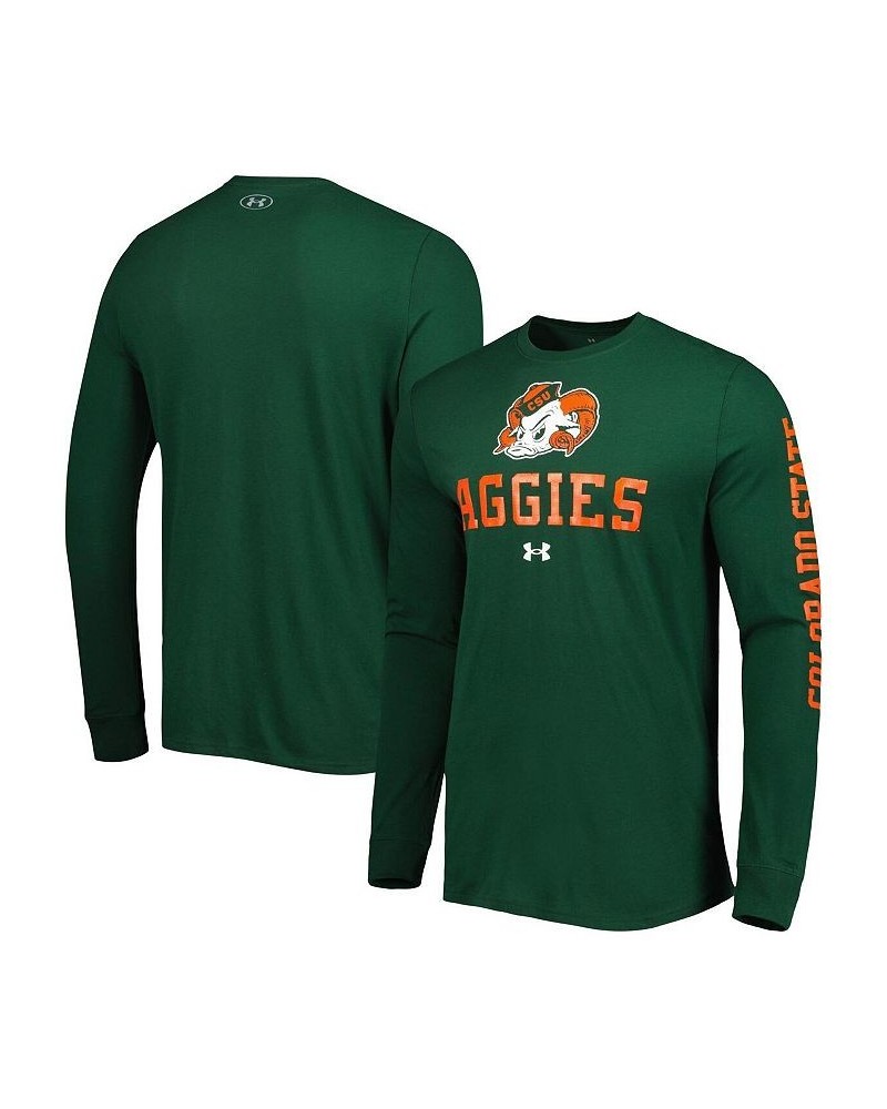 Men's Green Colorado State Rams Aggies Sideline Two-Hit Performance Long Sleeve T-shirt $24.00 T-Shirts