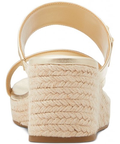 Women's Jilly Espadrille Platform Wedge Slide Sandals Pink $54.74 Shoes