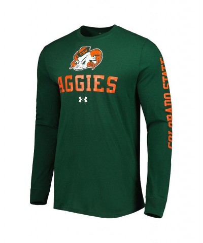 Men's Green Colorado State Rams Aggies Sideline Two-Hit Performance Long Sleeve T-shirt $24.00 T-Shirts