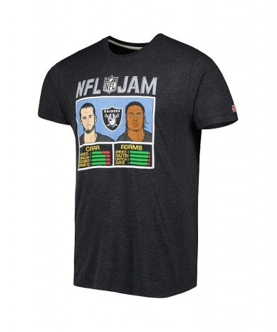 Men's Davante Adams & Derek Carr Heather Black Las Vegas Raiders NFL Jam Tri-Blend T-shirt $16.72 T-Shirts