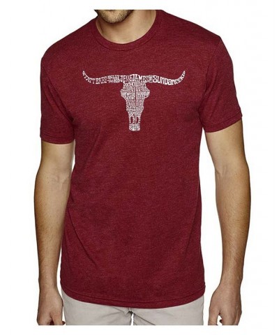 Men's Premium Word Art T-Shirt - Outlaws Red $26.09 T-Shirts