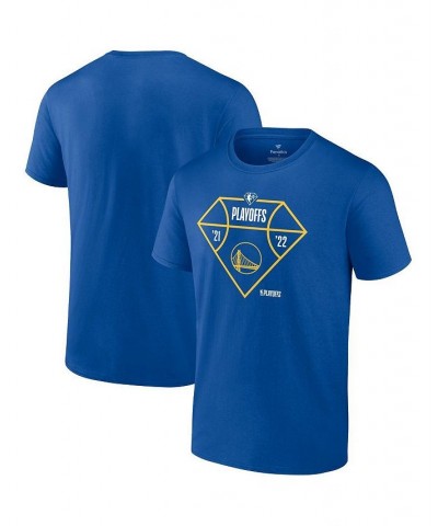 Men's Royal Golden State Warriors 2022 NBA Playoffs Diamond Tip Off T-shirt $18.00 T-Shirts