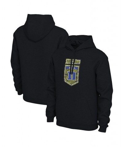 Men's Black Duke Blue Devils Veterans Camo Pullover Hoodie $31.34 Sweatshirt