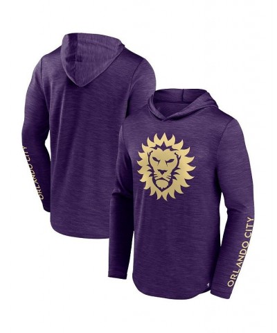 Men's Branded Purple Orlando City SC First Period Space-Dye Pullover Hoodie $29.25 Sweatshirt