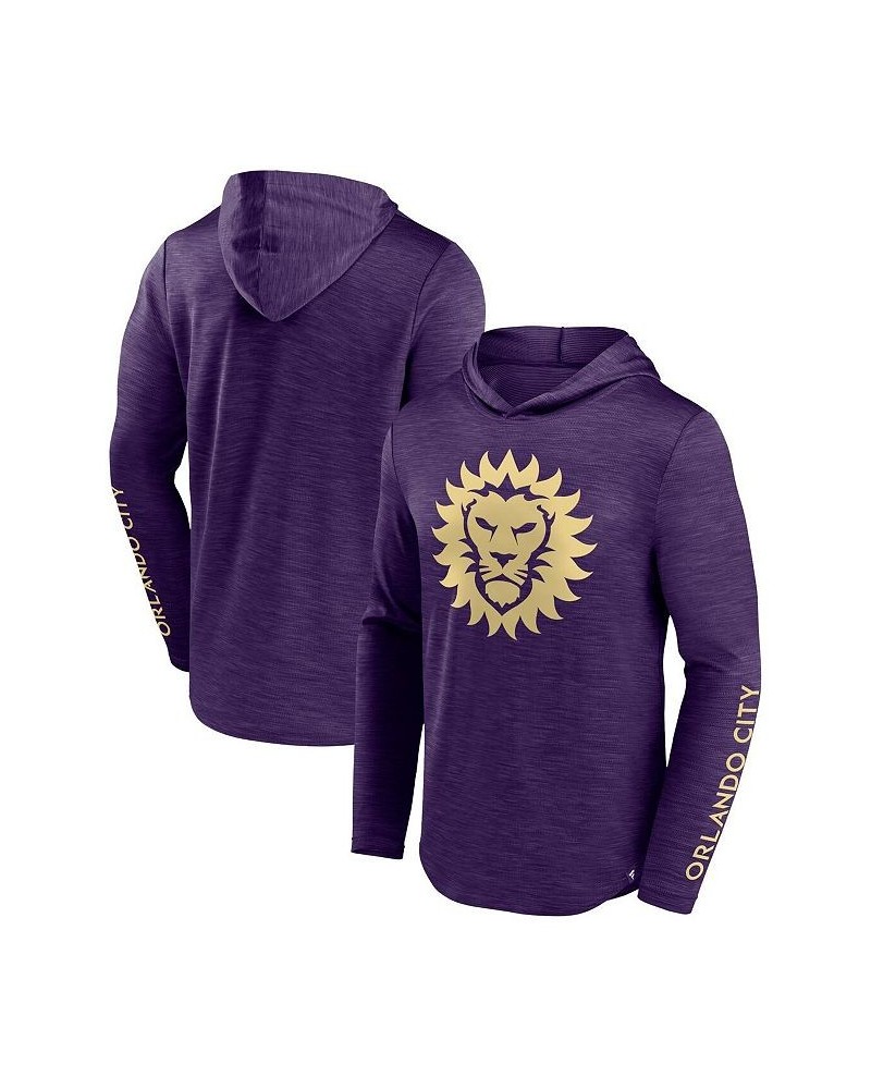 Men's Branded Purple Orlando City SC First Period Space-Dye Pullover Hoodie $29.25 Sweatshirt