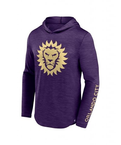 Men's Branded Purple Orlando City SC First Period Space-Dye Pullover Hoodie $29.25 Sweatshirt