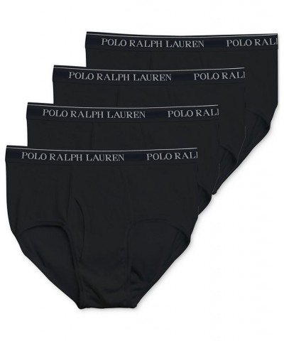 Men's 4-Pk. Classic-Fit Mid-Rise Briefs Black $19.19 Underwear