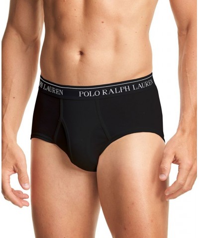 Men's 4-Pk. Classic-Fit Mid-Rise Briefs Black $19.19 Underwear