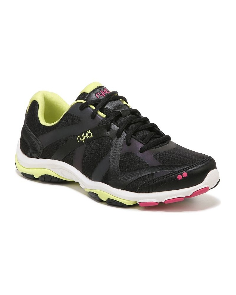 Women's Influence Training Sneakers Black Mesh/Faux Leather $48.40 Shoes