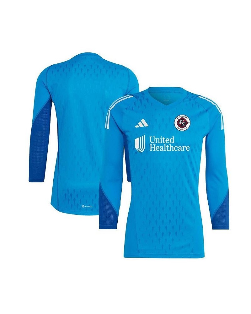 Men's Blue New England Revolution 2023 Goalkeeper Long Sleeve Replica Jersey $53.20 Jersey