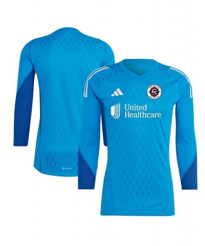 Men's Blue New England Revolution 2023 Goalkeeper Long Sleeve Replica Jersey $53.20 Jersey