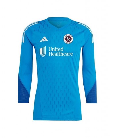 Men's Blue New England Revolution 2023 Goalkeeper Long Sleeve Replica Jersey $53.20 Jersey