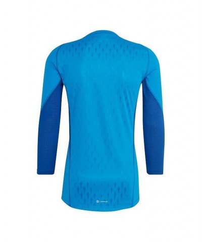 Men's Blue New England Revolution 2023 Goalkeeper Long Sleeve Replica Jersey $53.20 Jersey