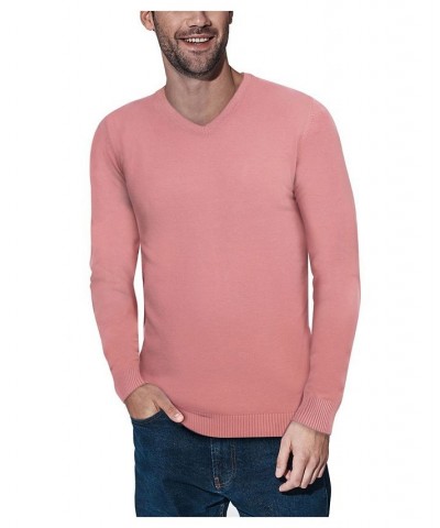 Men's Basic V-Neck Pullover Midweight Sweater Mustard Yellow $21.15 Sweaters